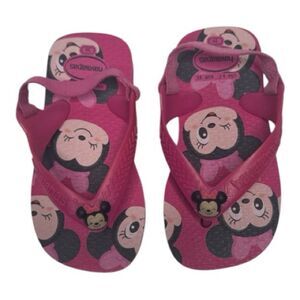 Havaianas Baby Minnie Mouse Flip Flops. Size 6.
